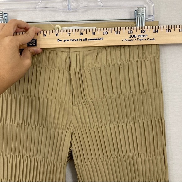 JNBY Camel/Tan Wool Blend Textured Slim Pants size Small - Picture 6 of 10